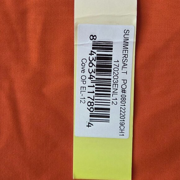 Summersalt Cove OP Womens One Piece Swimsuit Size 12 Orange Magenta Color Block - Picture 4 of 9